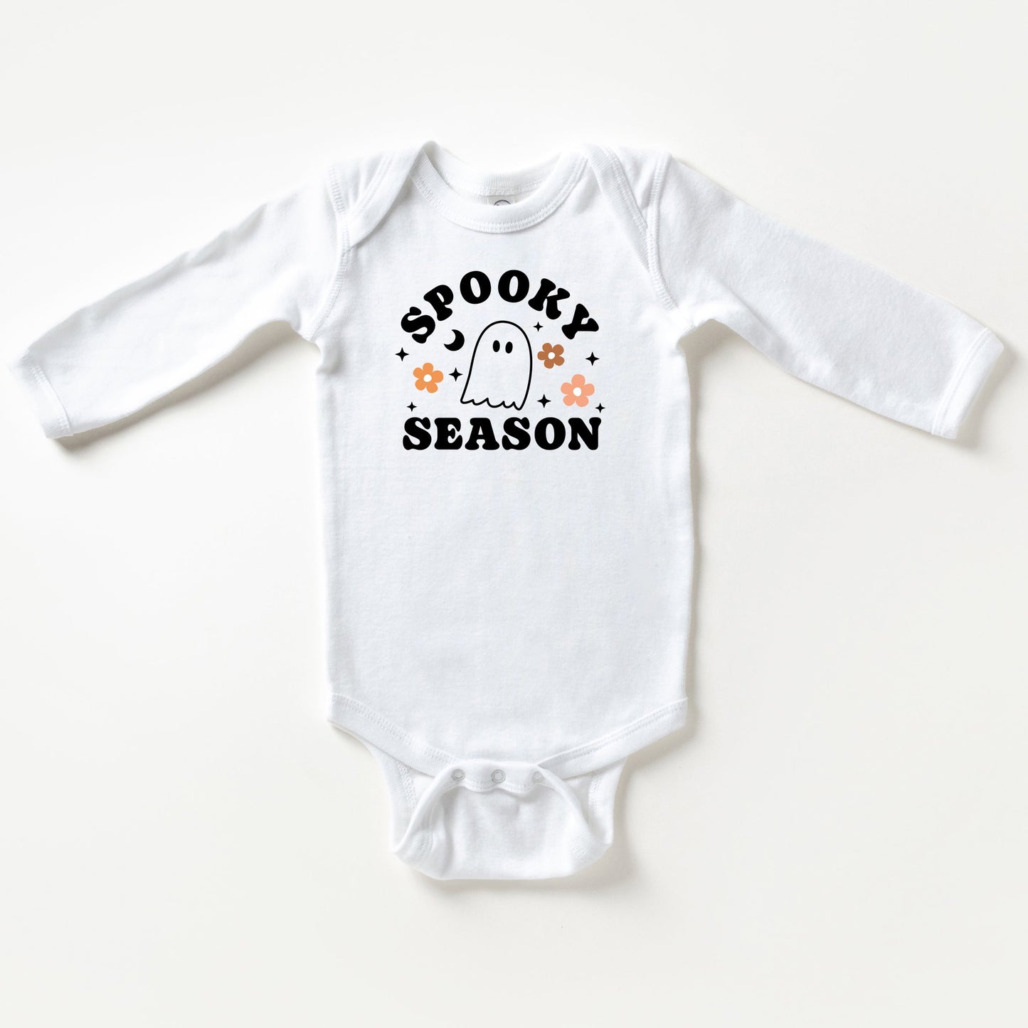 Spooky Season Flowers | Baby Long Sleeve Onesie