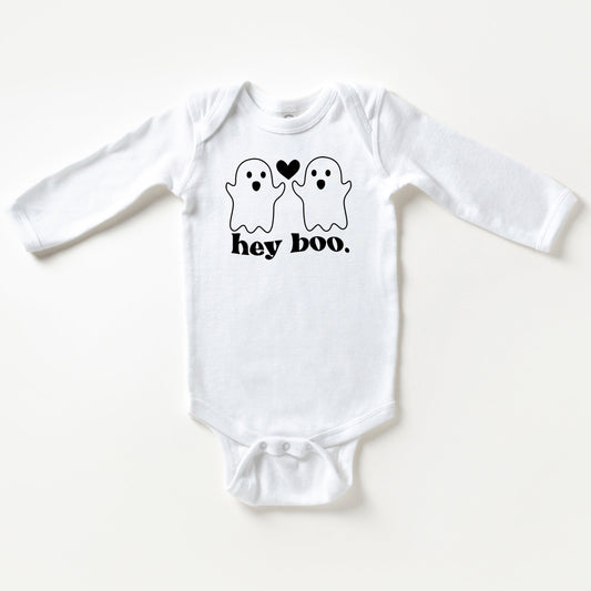Ghosts Hey Boo | Baby Long Sleeve Onesie