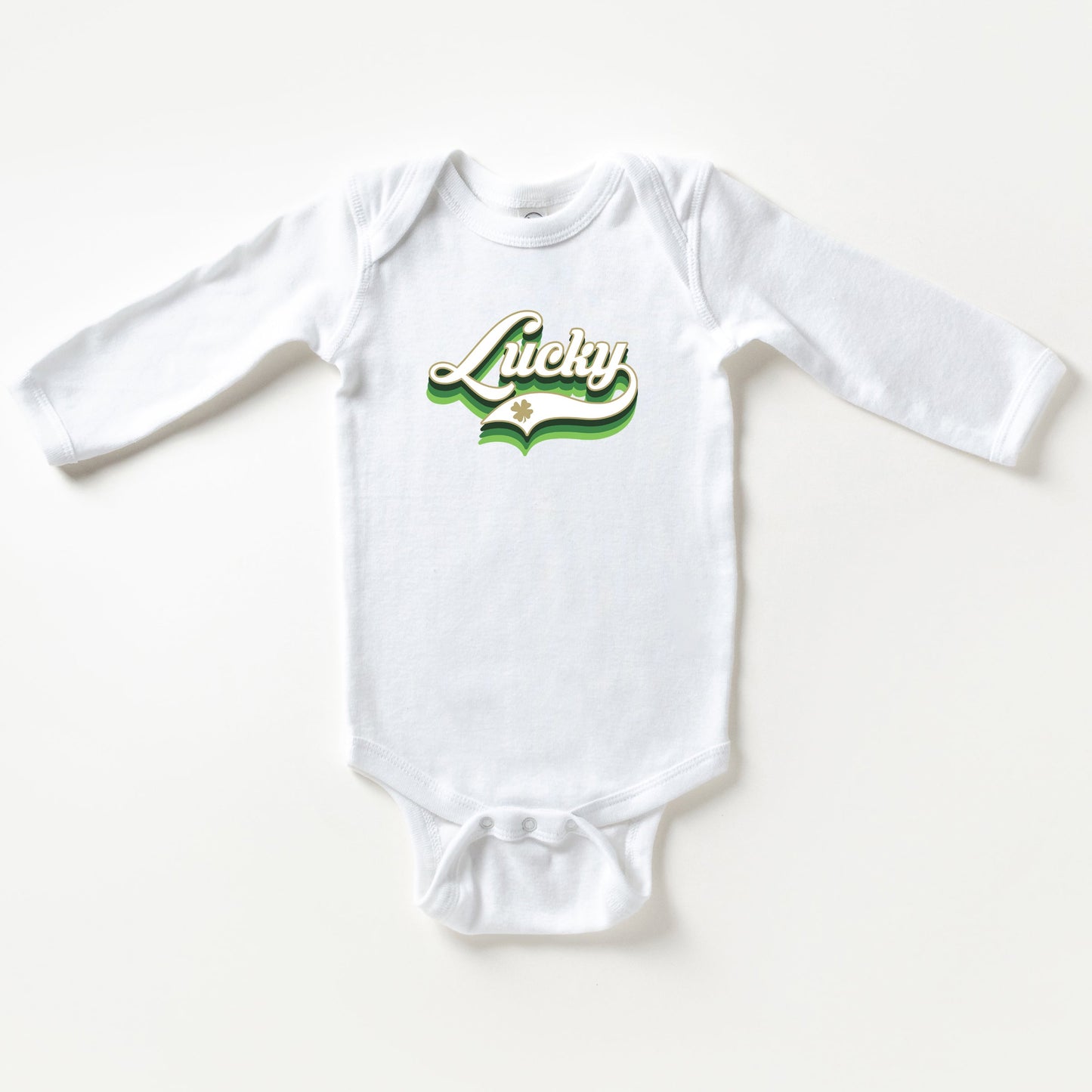 Lucky Script | Baby Long Sleeve Onesie