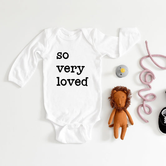 So Very Loved | Baby Long Sleeve Onesie