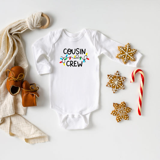 Cousin Crew Lights | Baby Long Sleeve Onesie