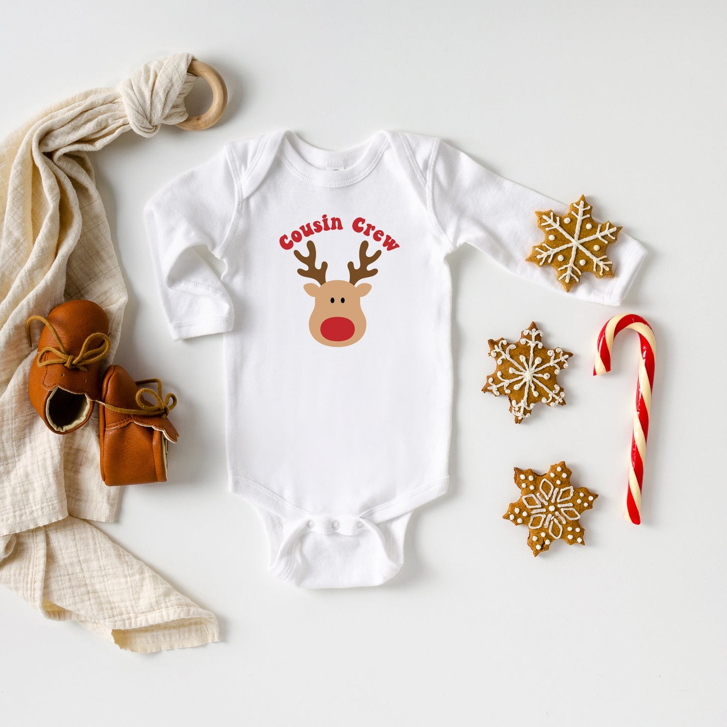 Cousin Crew Reindeer | Baby Long Sleeve Onesie