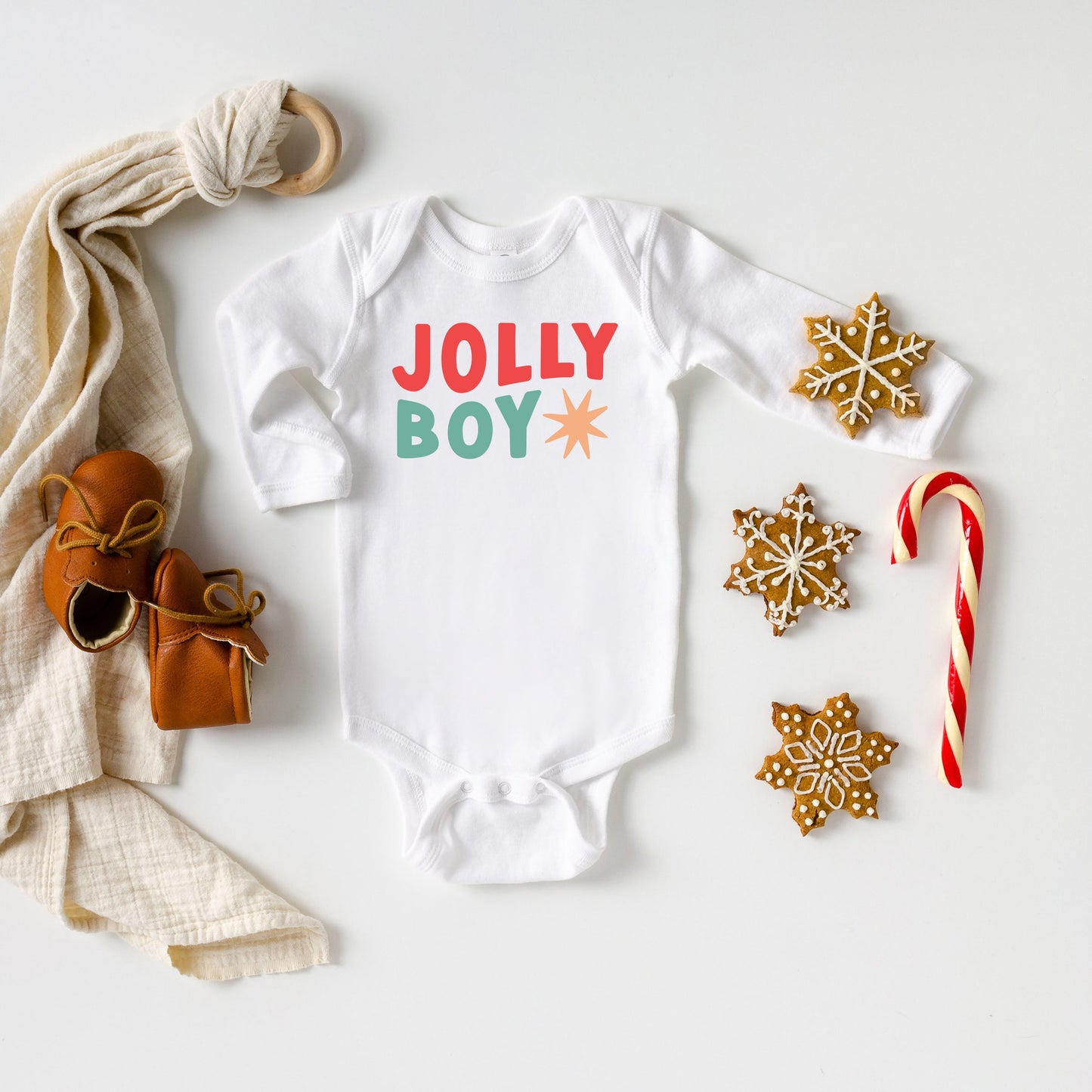 Jolly Boy Star | Baby Long Sleeve Onesie