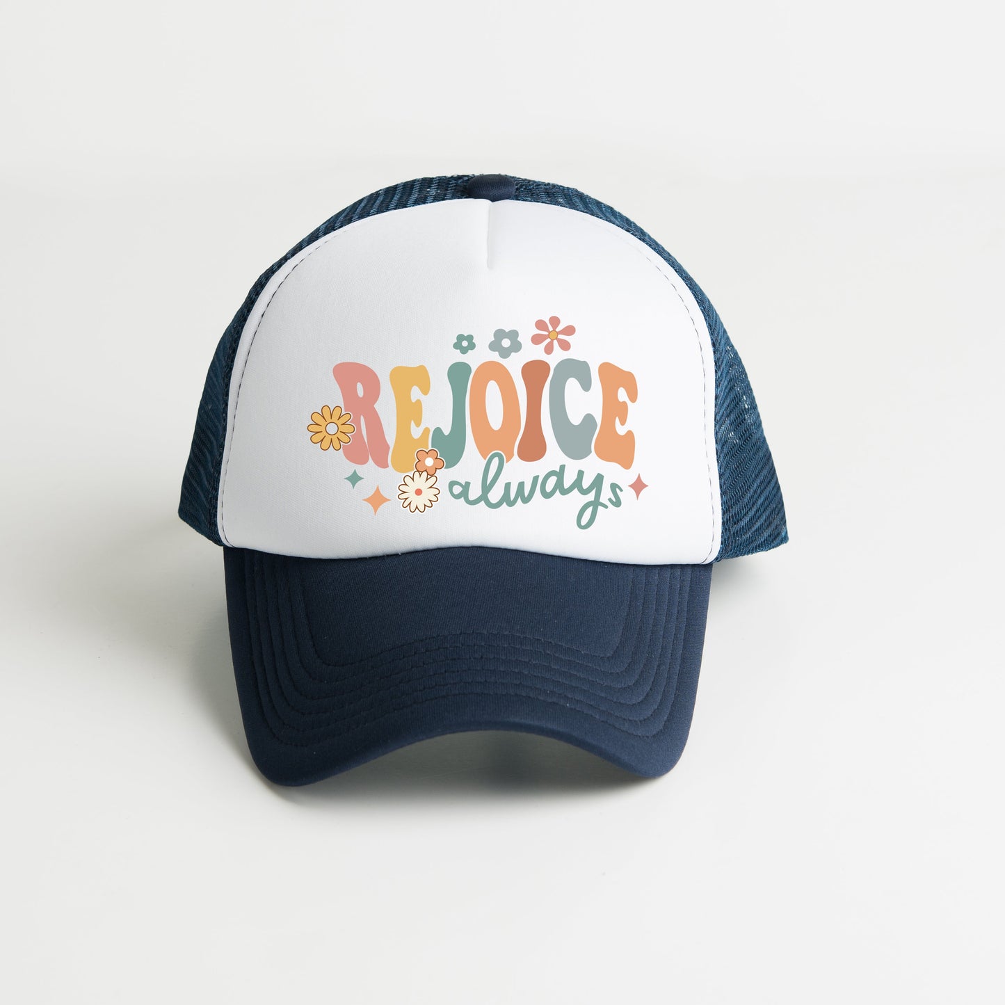 Rejoice Always Flowers | Foam Trucker Hat