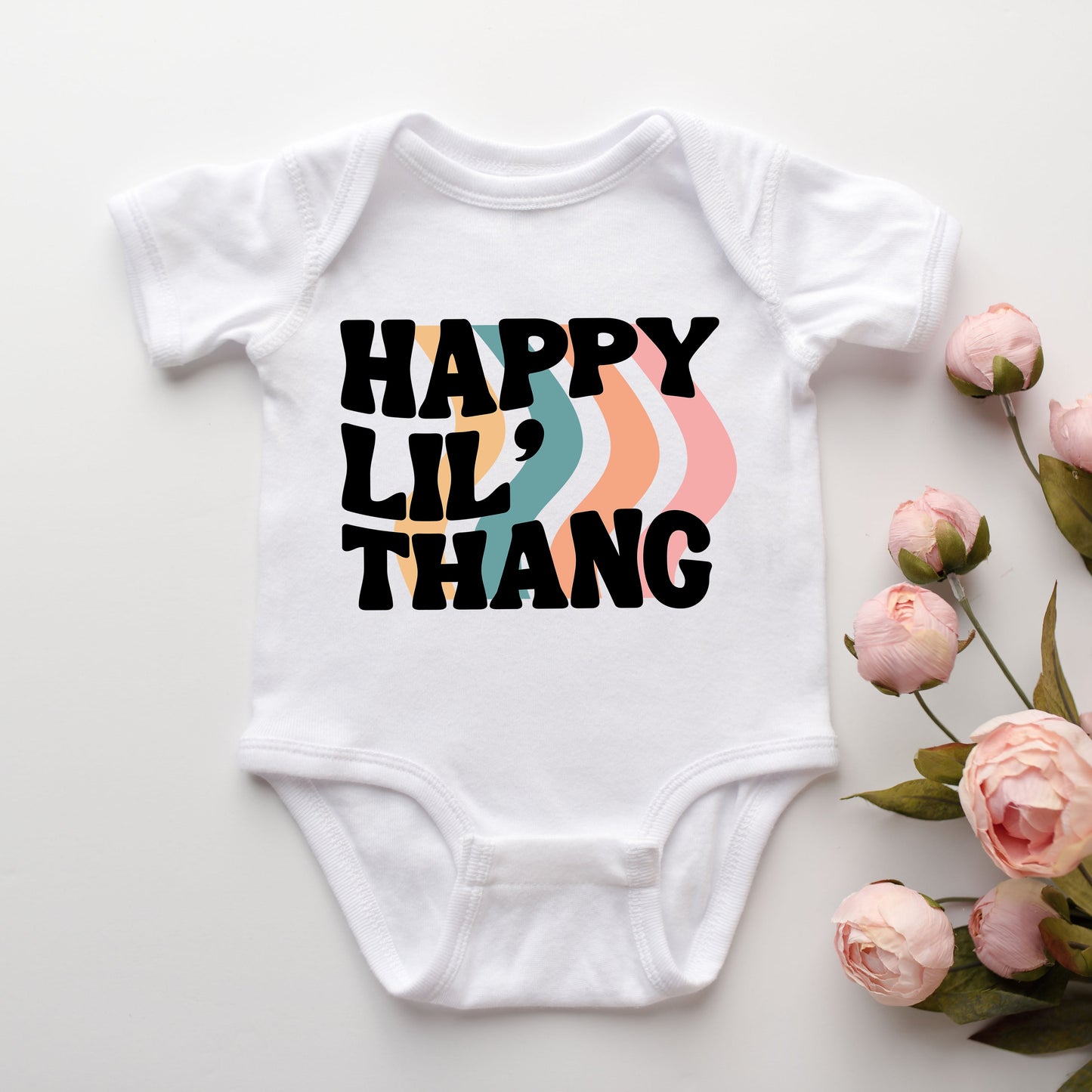Happy Lil' Thang | Baby Graphic Short Sleeve Onesie