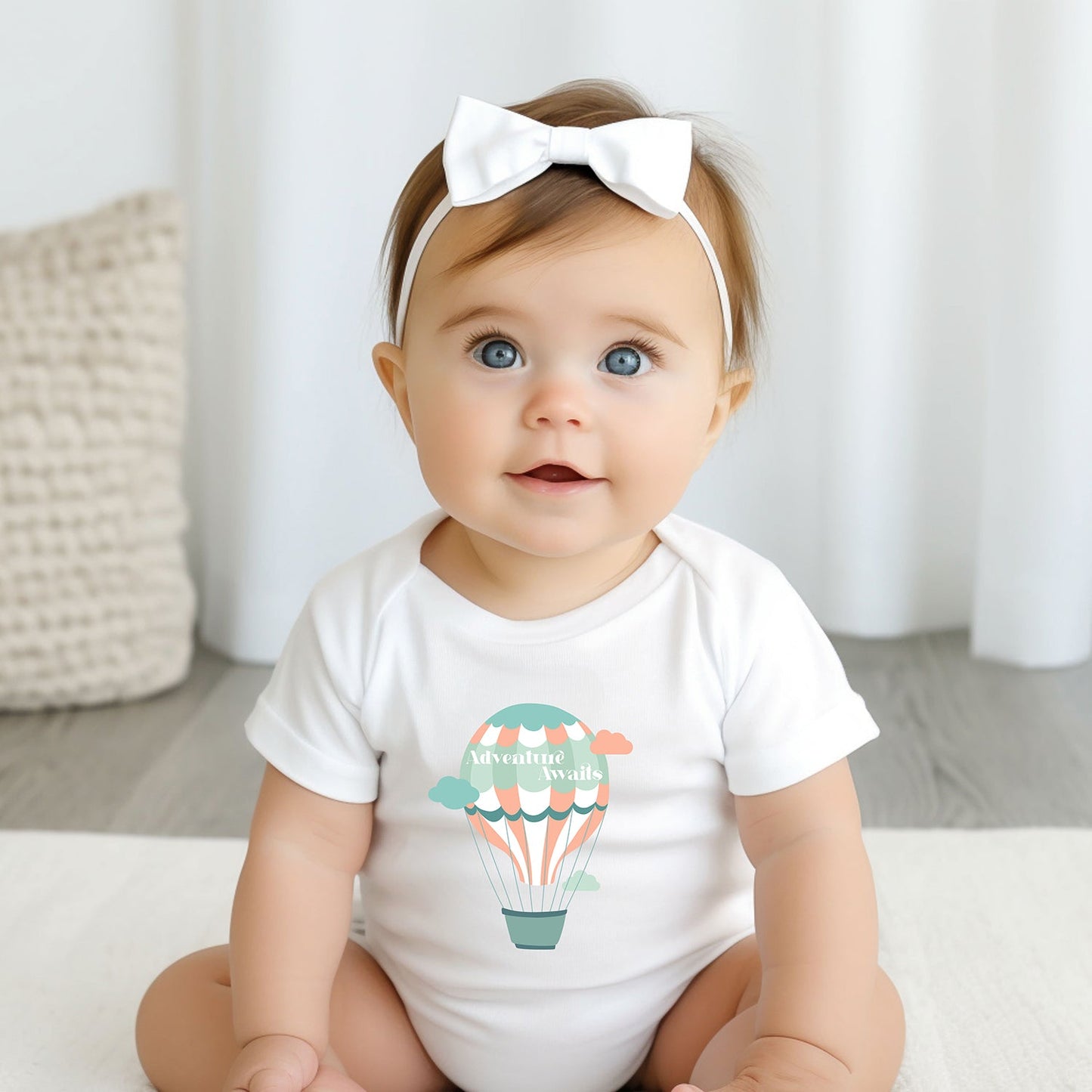 Adventure Awaits Clouds | Baby Graphic Short Sleeve Onesie