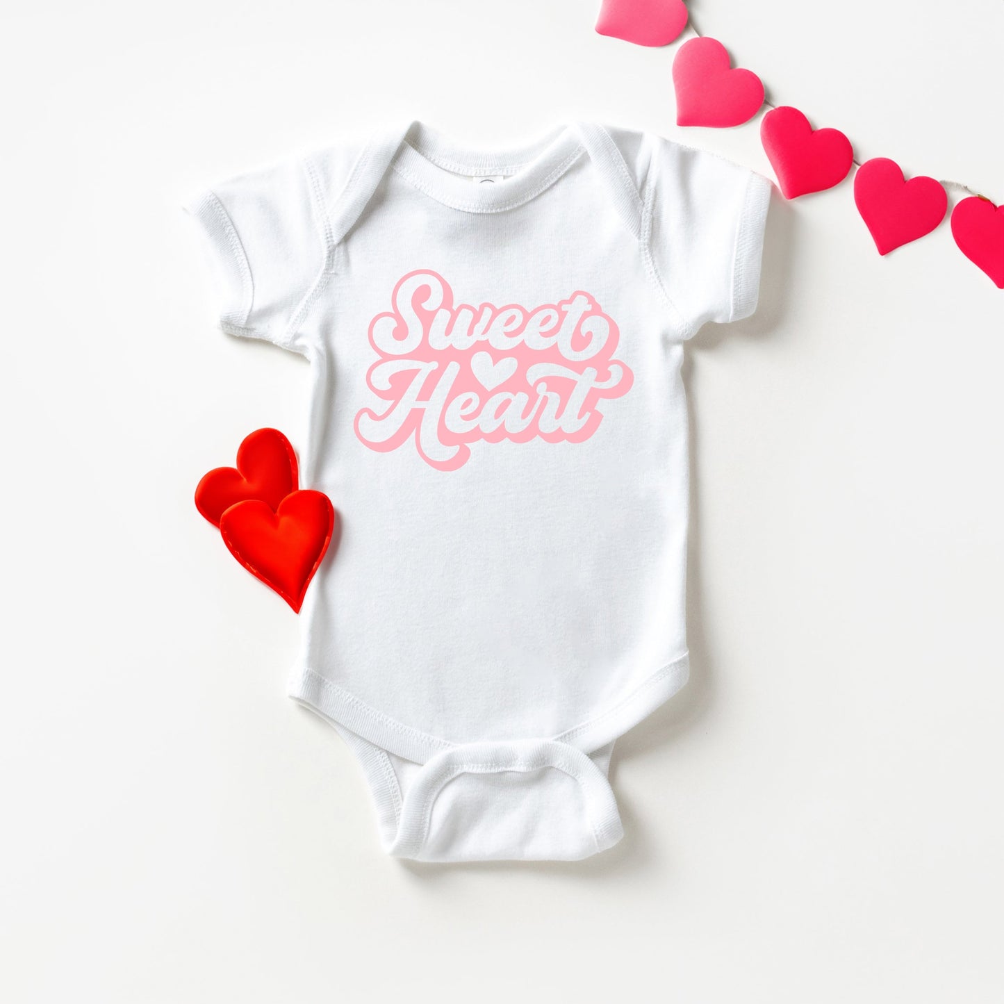 Sweet Heart With Heart | Baby Graphic Short Sleeve Onesie