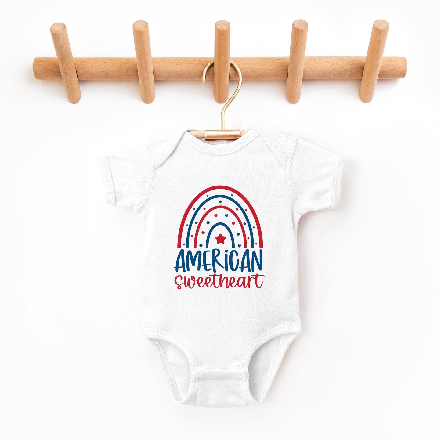 American Sweetheart Rainbow | Baby Graphic Short Sleeve Onesie