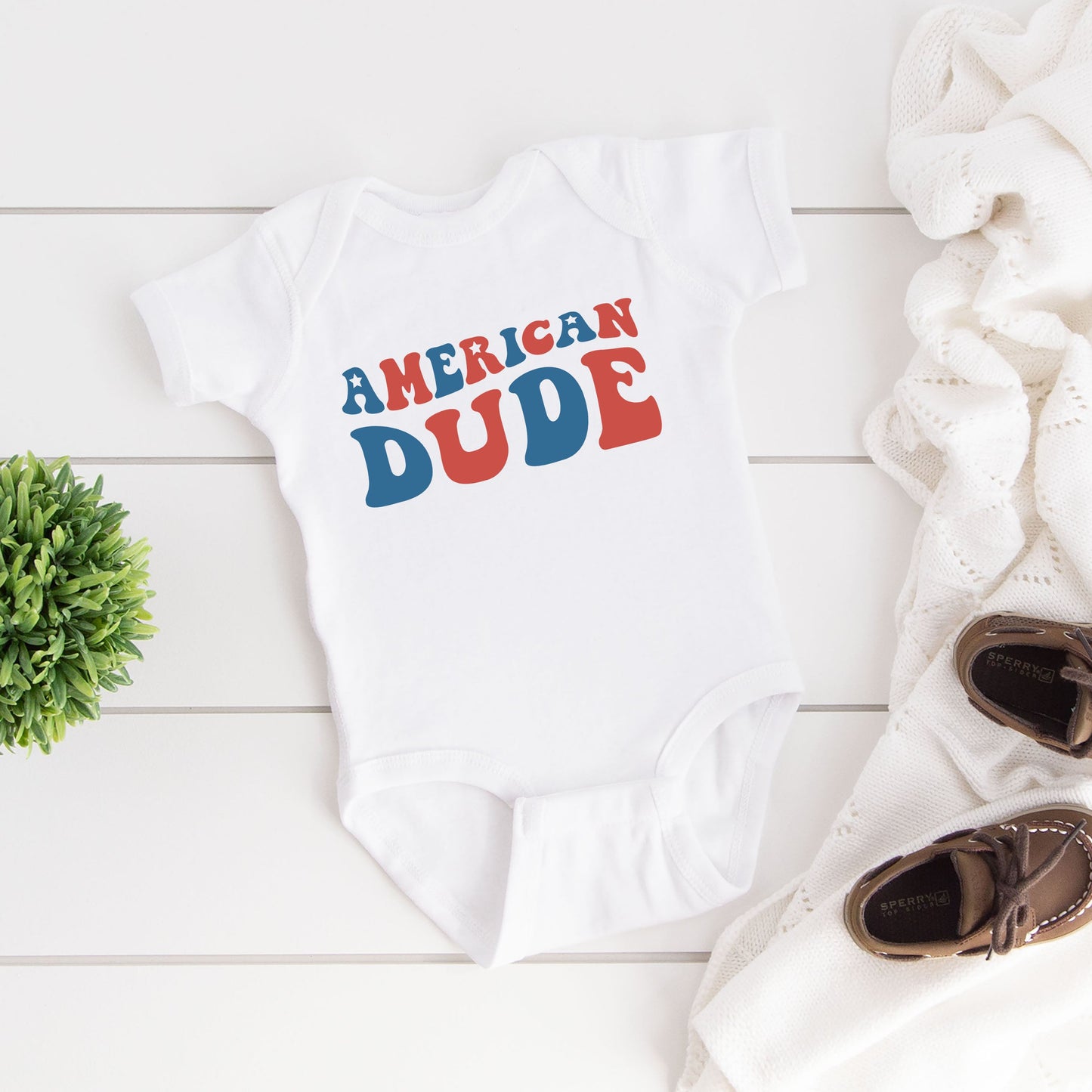 American Dude | Baby Graphic Short Sleeve Onesie