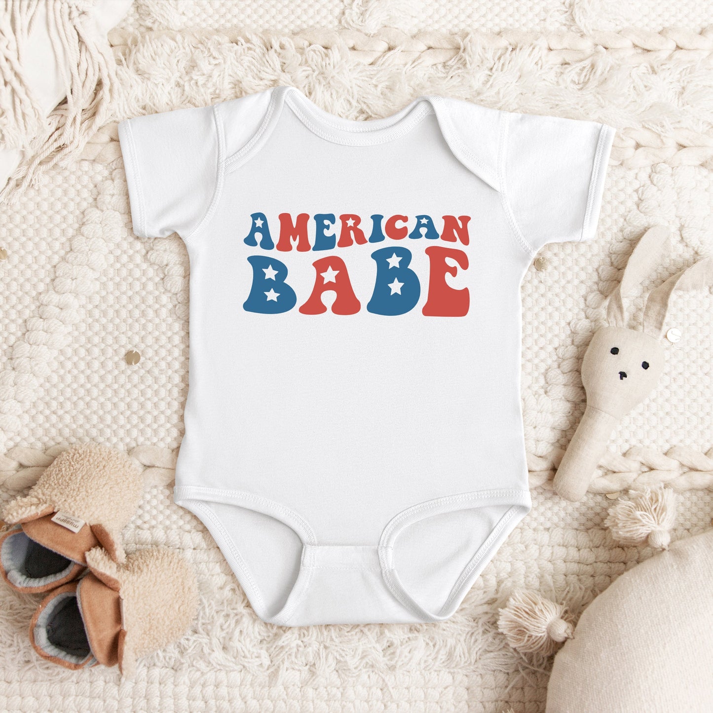 American Babe Stars | Baby Graphic Short Sleeve Onesie