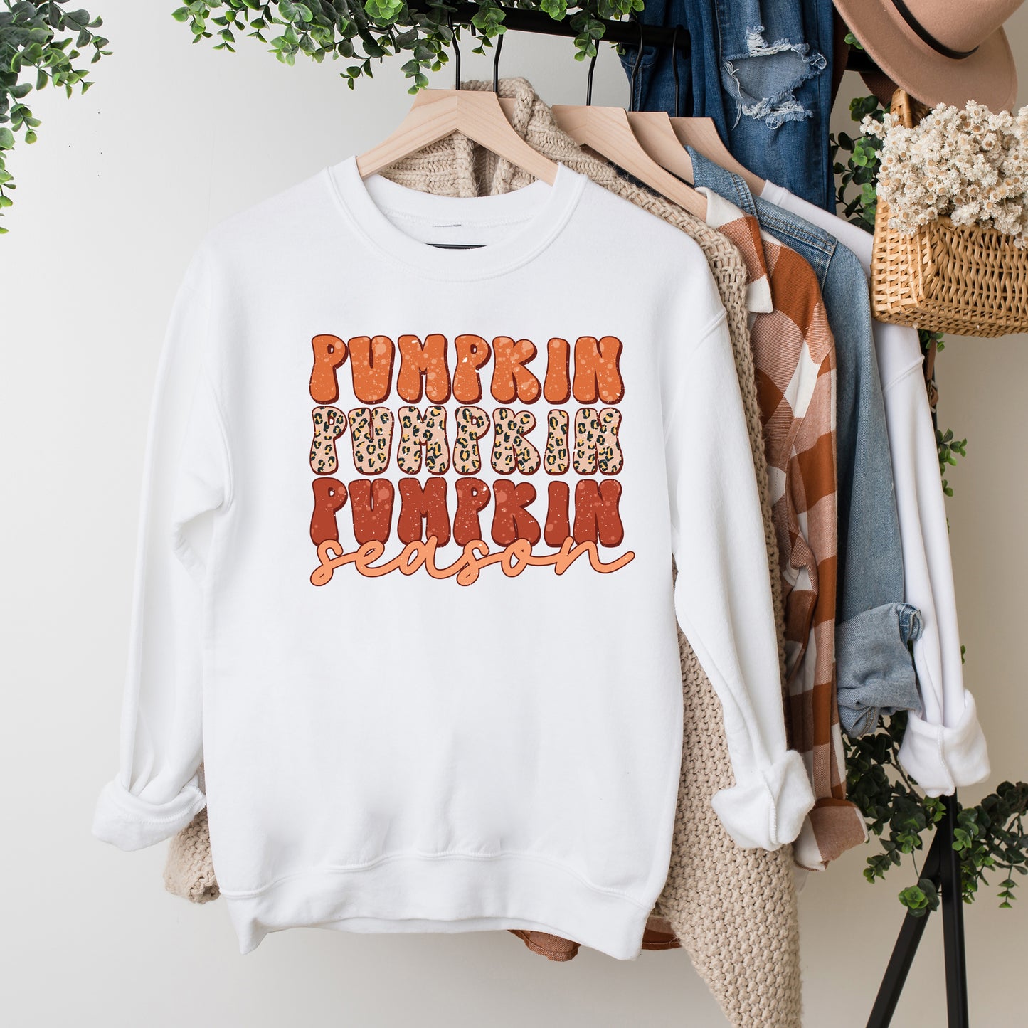 Pumpkin Season Leopard | Sweatshirt