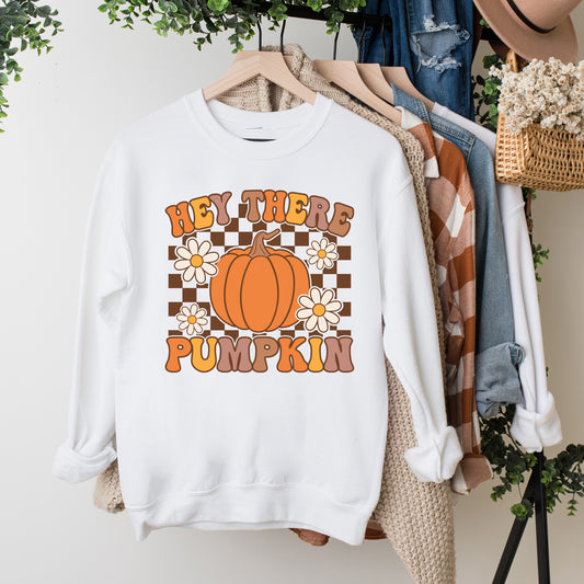 Hey There Pumpkin Flowers | Sweatshirt