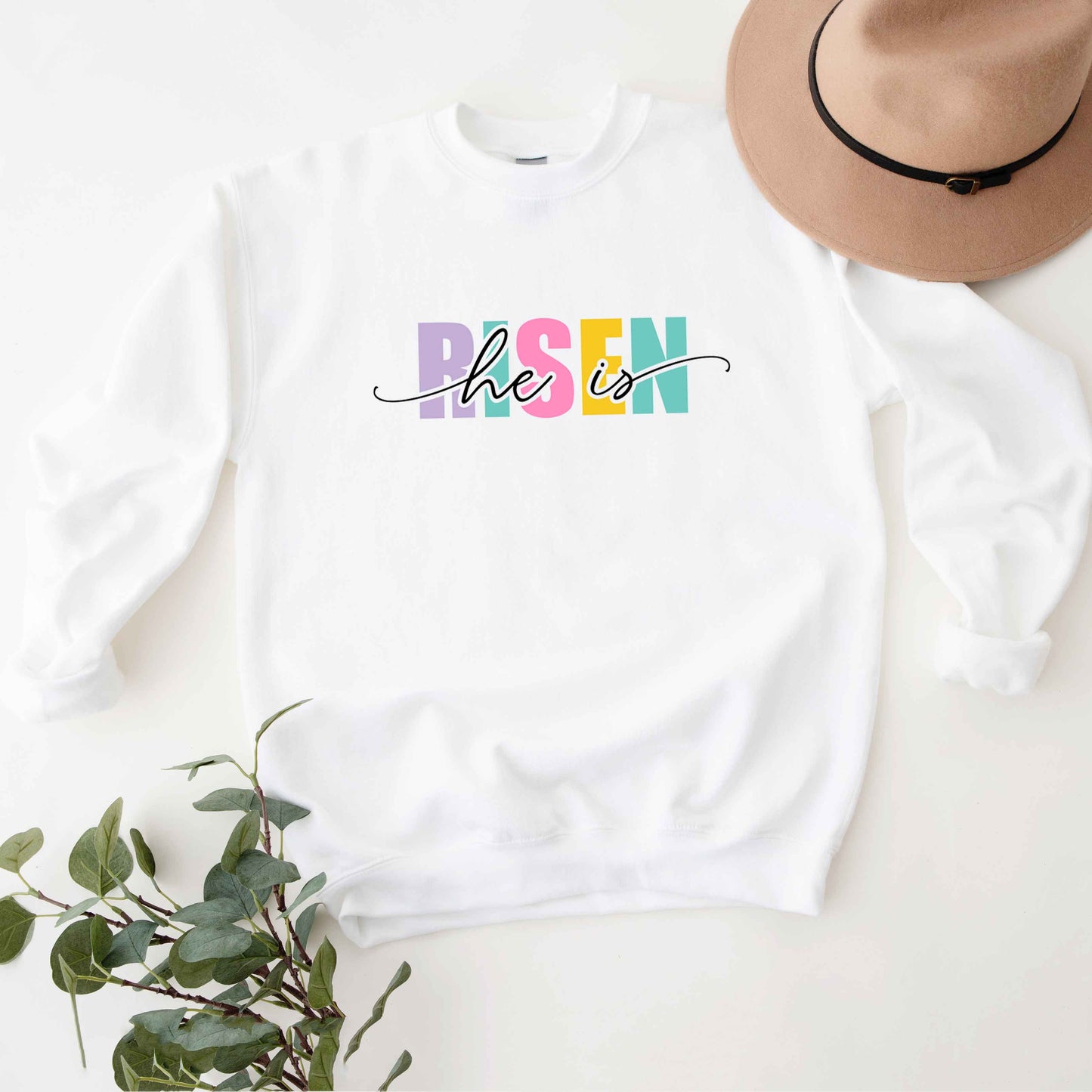 He Is Risen Colorful | Sweatshirt