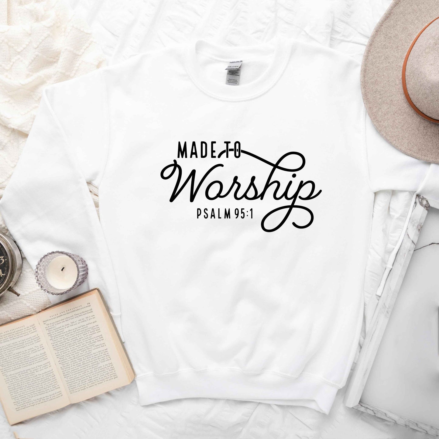 Made To Worship Scripture | Sweatshirt