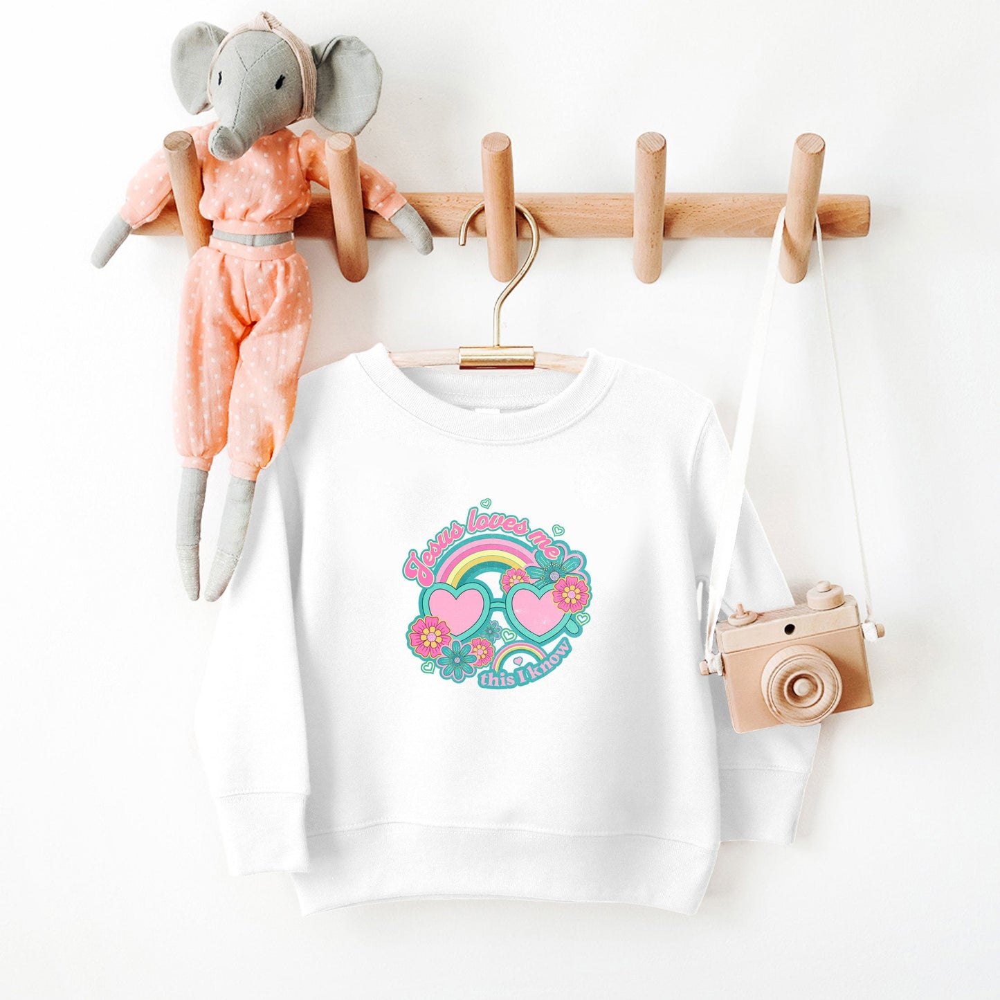 Jesus Loves Me Sunglasses | Toddler Sweatshirt