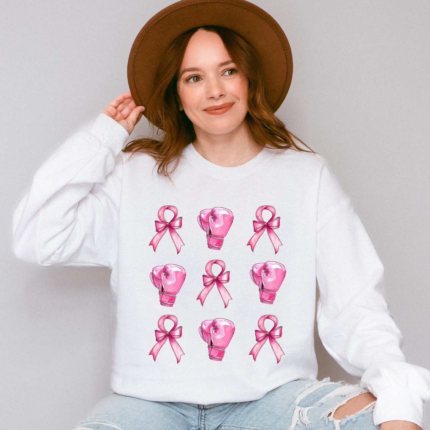 Coquette Breast Cancer Collage | Sweatshirt