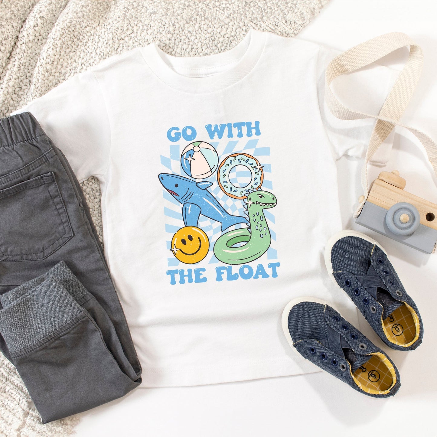 Go With The Float Blue | Youth Graphic Short Sleeve Tee