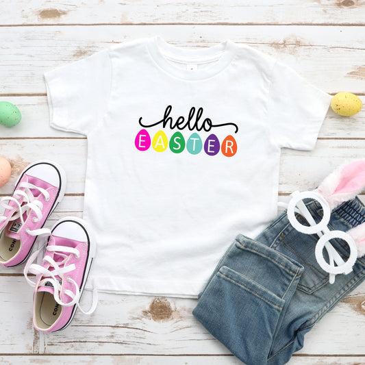 Hello Easter Eggs | Toddler Short Sleeve Crew Neck