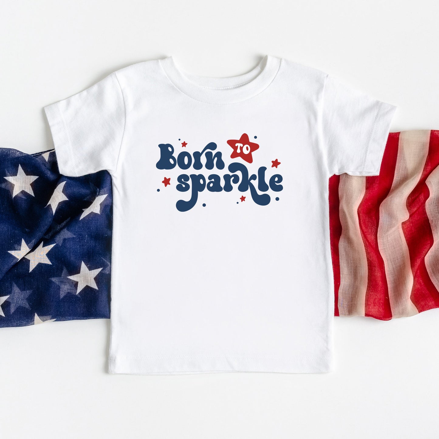 Born To Sparkle | Toddler Short Sleeve Crew Neck