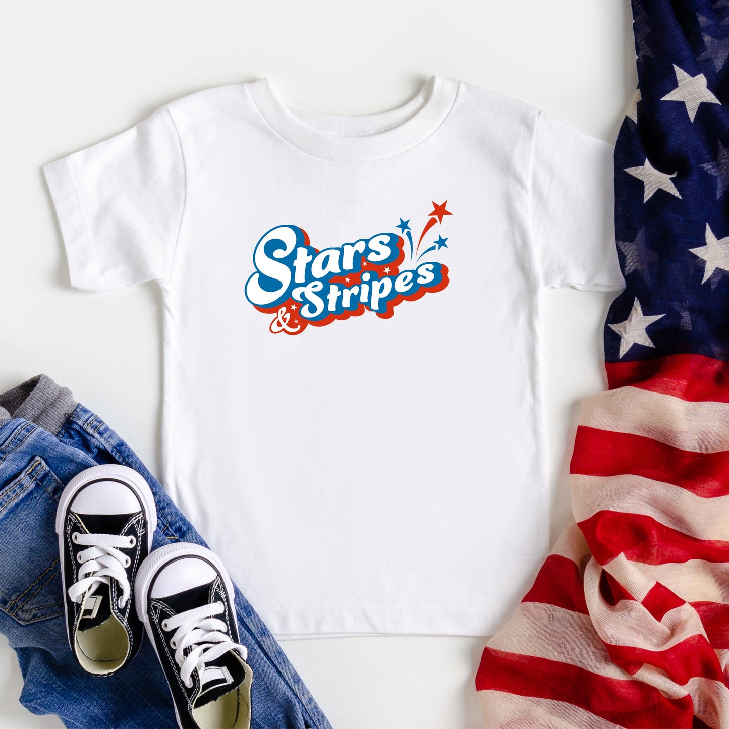 Stars and Stripes Firework | Youth Short Sleeve Crew Neck
