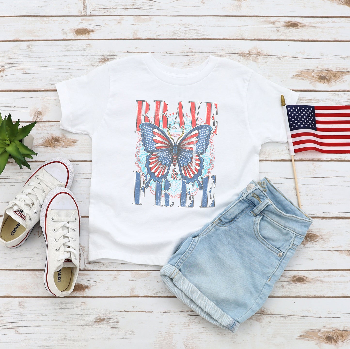 Brave Butterfly | Youth Short Sleeve Crew Neck