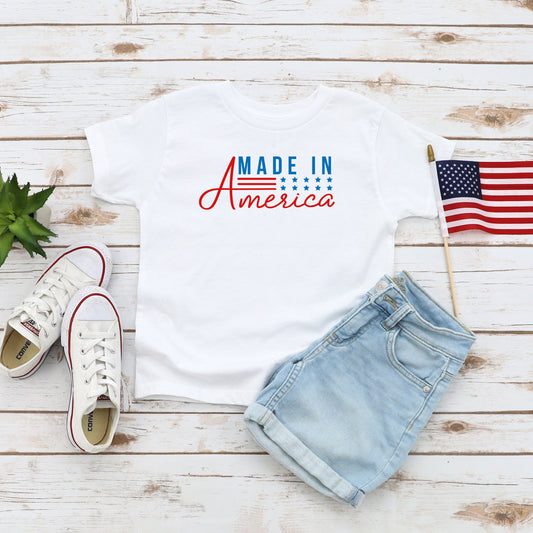 Made In America Stars And Stripes | Youth Short Sleeve Crew Neck