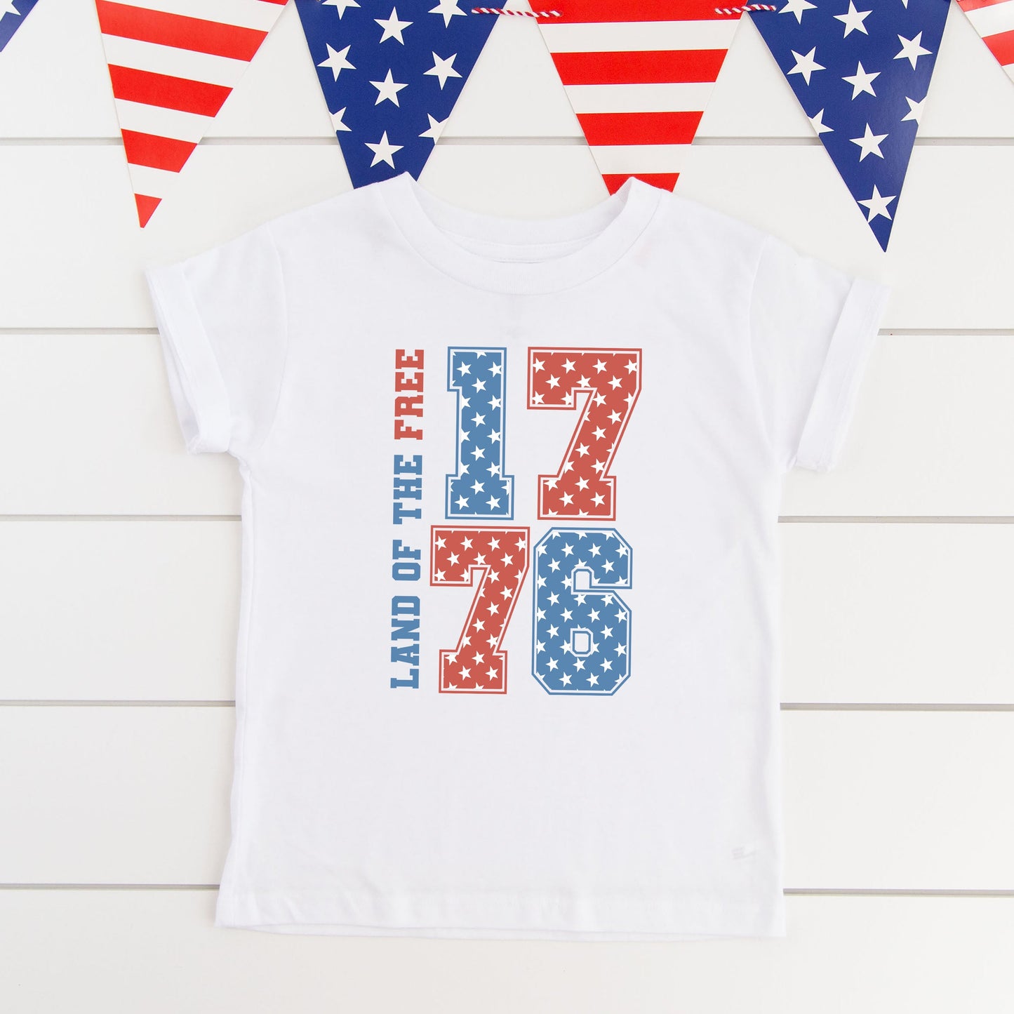 Land Of The Free Retro Stars | Youth Short Sleeve Crew Neck