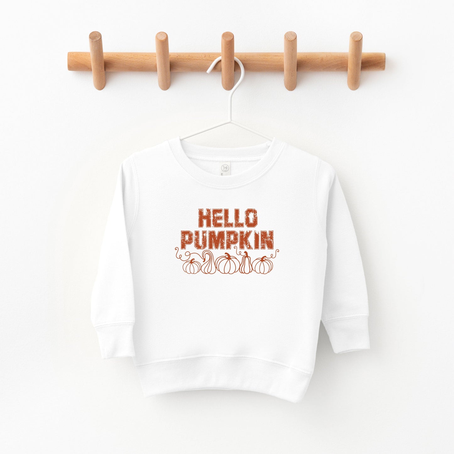 Hello Pumpkin Distressed | Toddler Graphic Sweatshirt