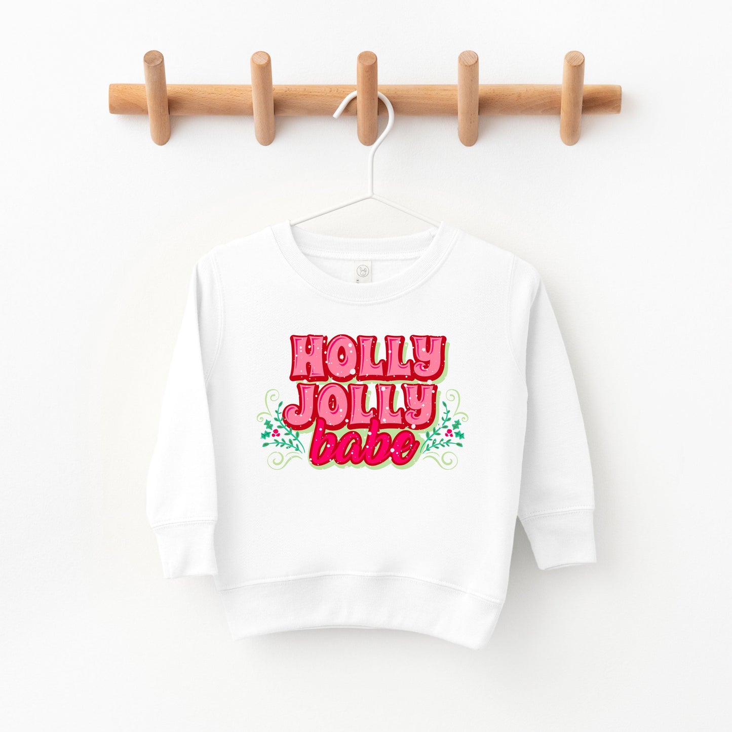 Holly Jolly Babe Stacked | Toddler Graphic Sweatshirt