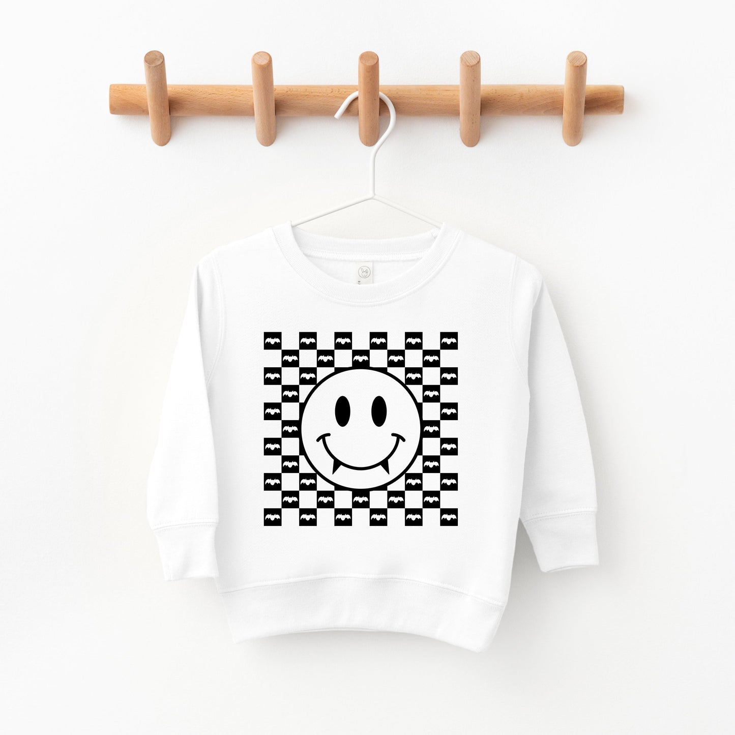 Halloween Bat Smiley Face | Toddler Sweatshirt