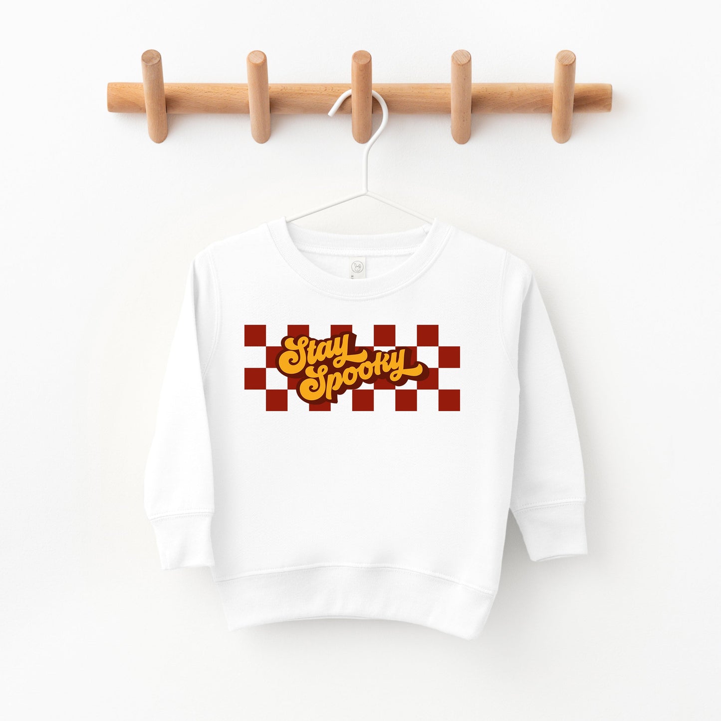 Stay Spooky Retro Checkered | Toddler Sweatshirt