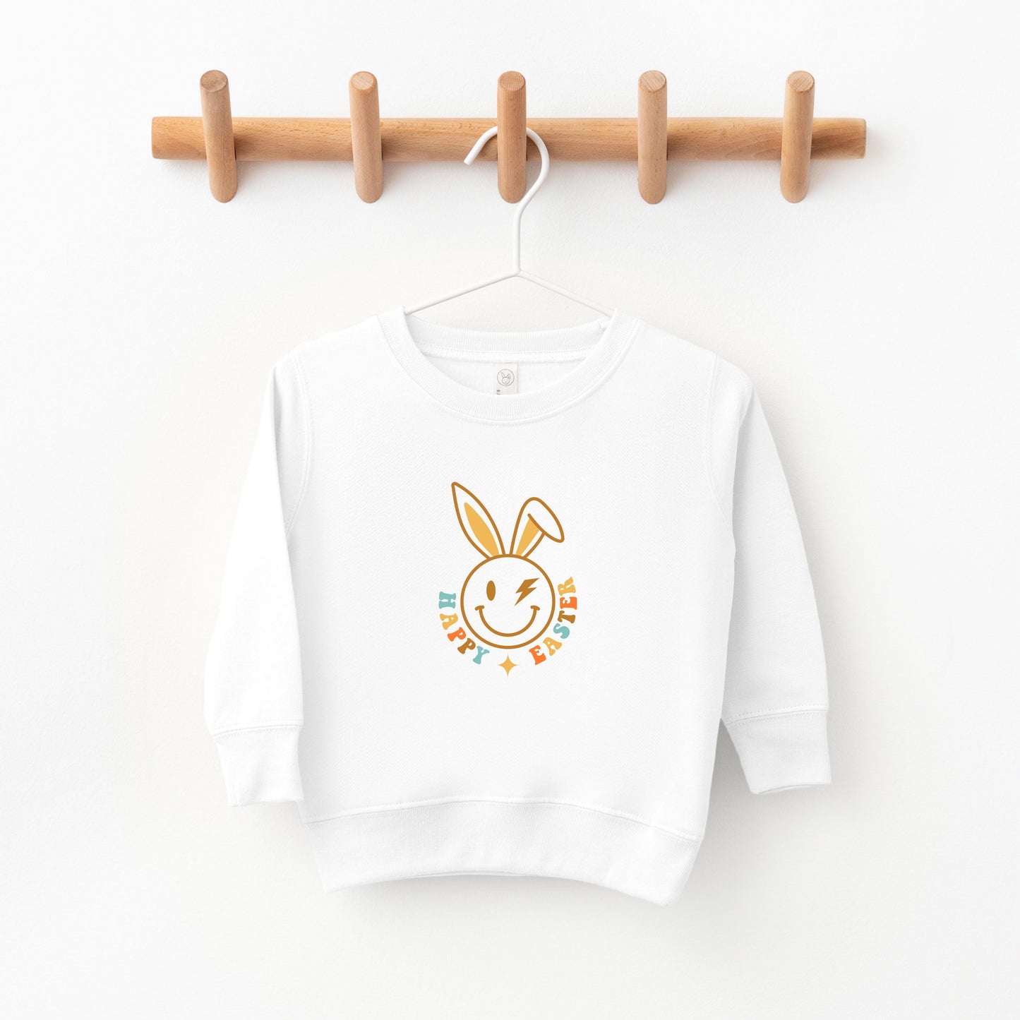 Happy Easter Smiley Lightning Bolt | Toddler Sweatshirt