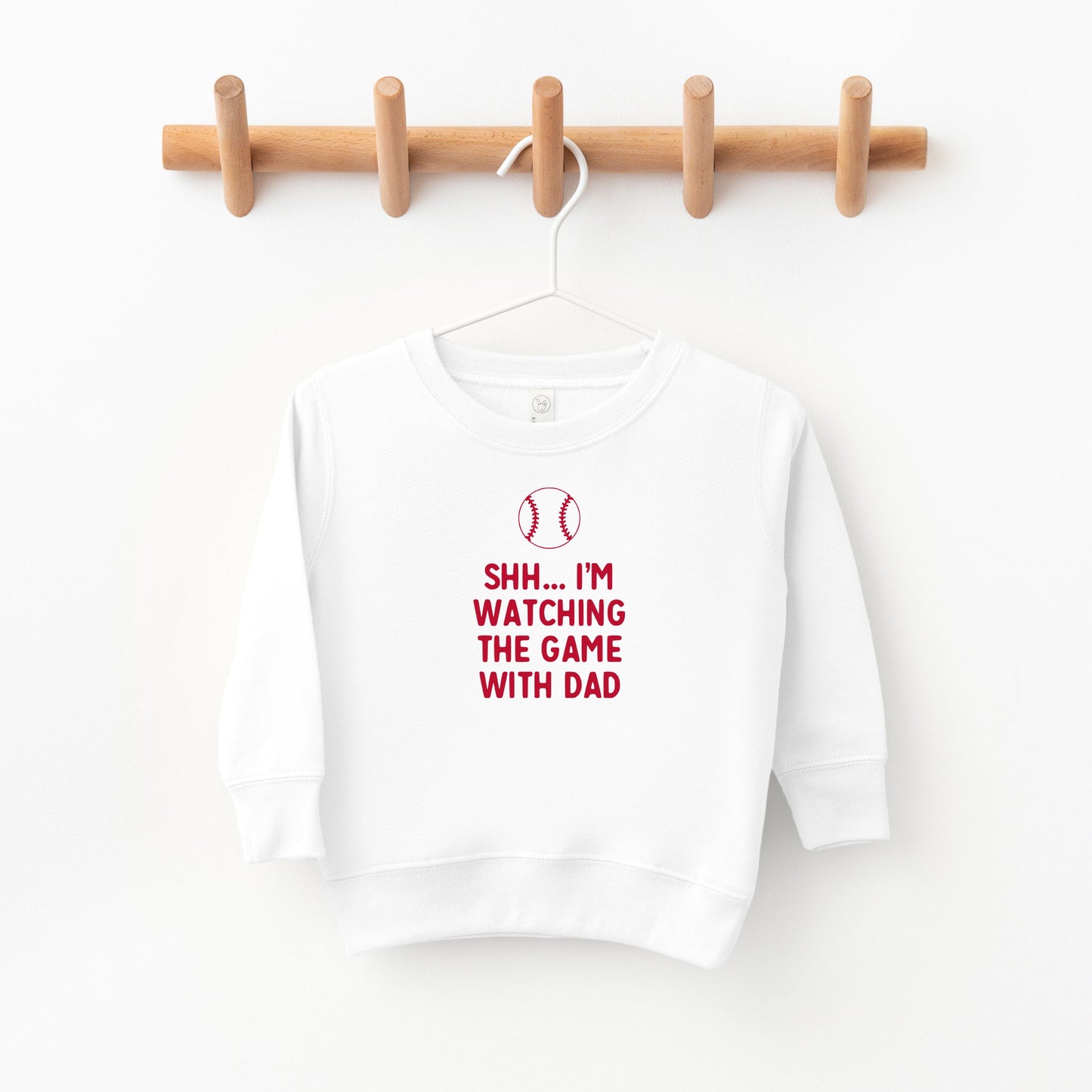 Watching The Game With Dad | Toddler Sweatshirt