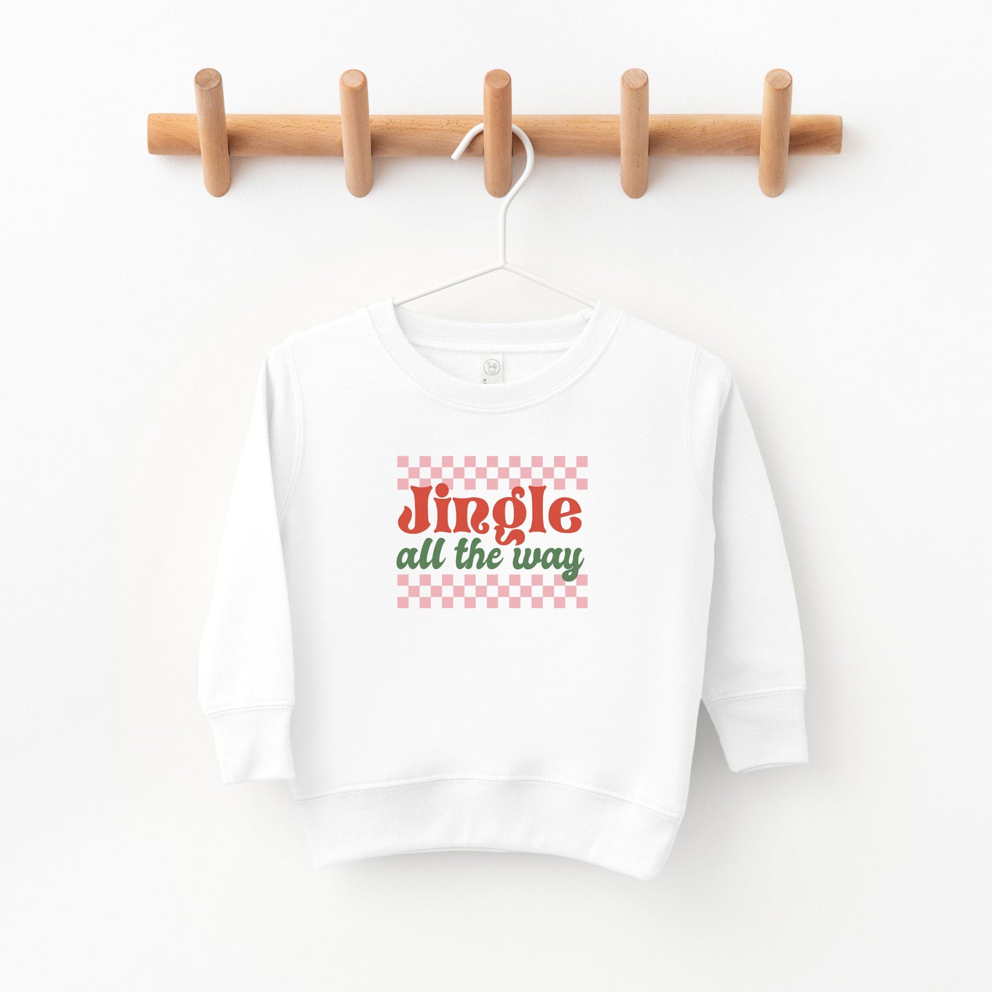 Jingle All The Way Checkered | Toddler Sweatshirt
