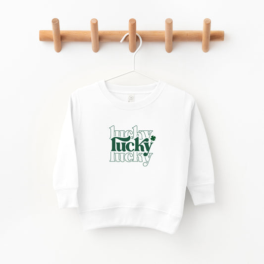 Lucky Clover Stacked | Toddler Sweatshirt