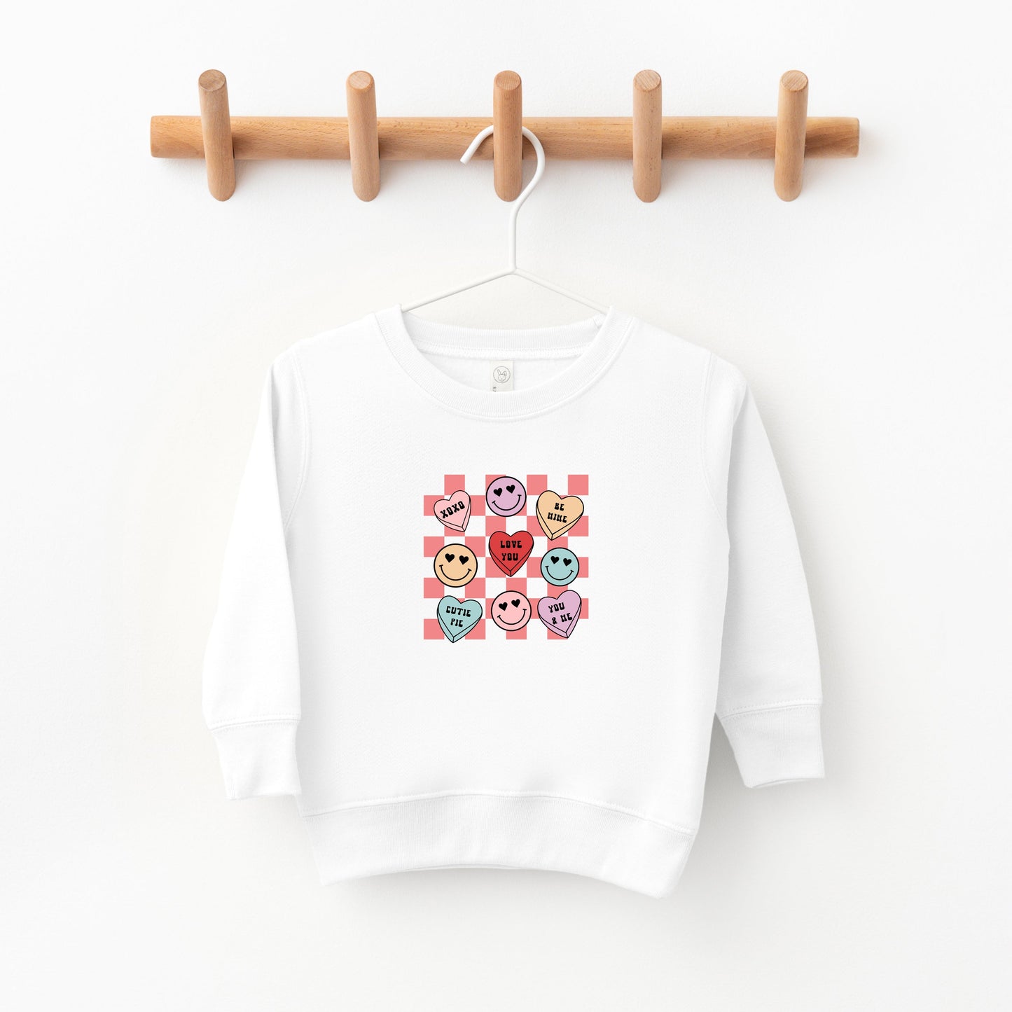 Candy Heart Smile Solid | Toddler Sweatshirt