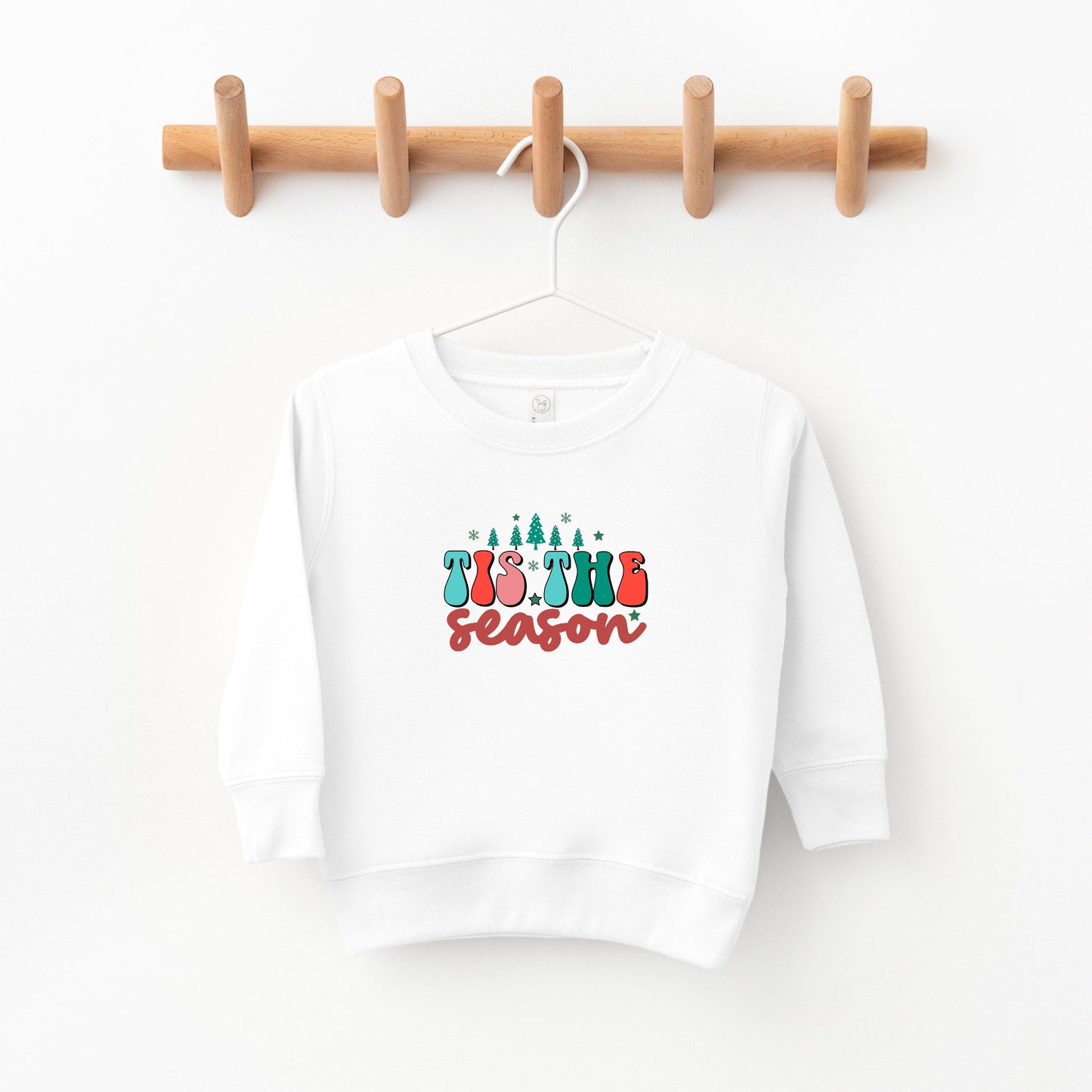 Retro Tis The Season Trees | Toddler Sweatshirt