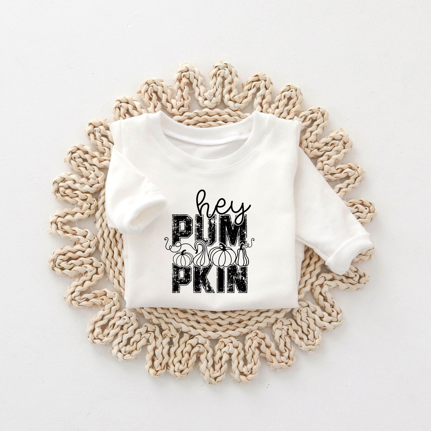 Hey Pumpkin Distressed | Toddler Graphic Sweatshirt