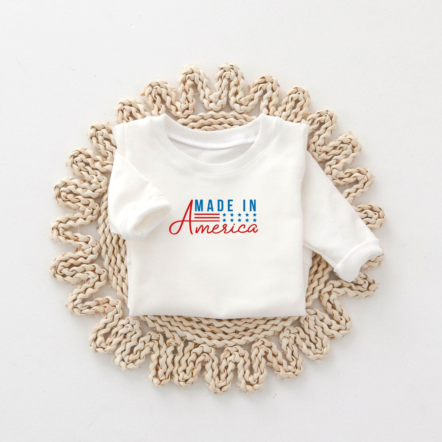 Made In America Stars And Stripes | Toddler Sweatshirt