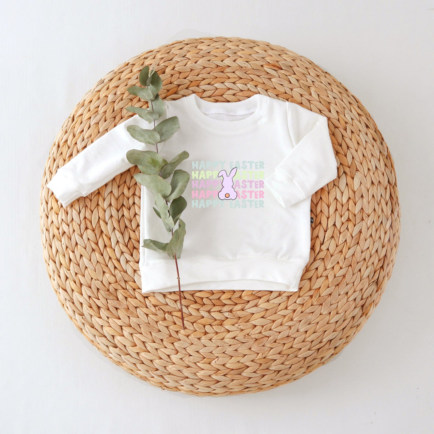 Pastel Happy Easter Stacked | Toddler Sweatshirt