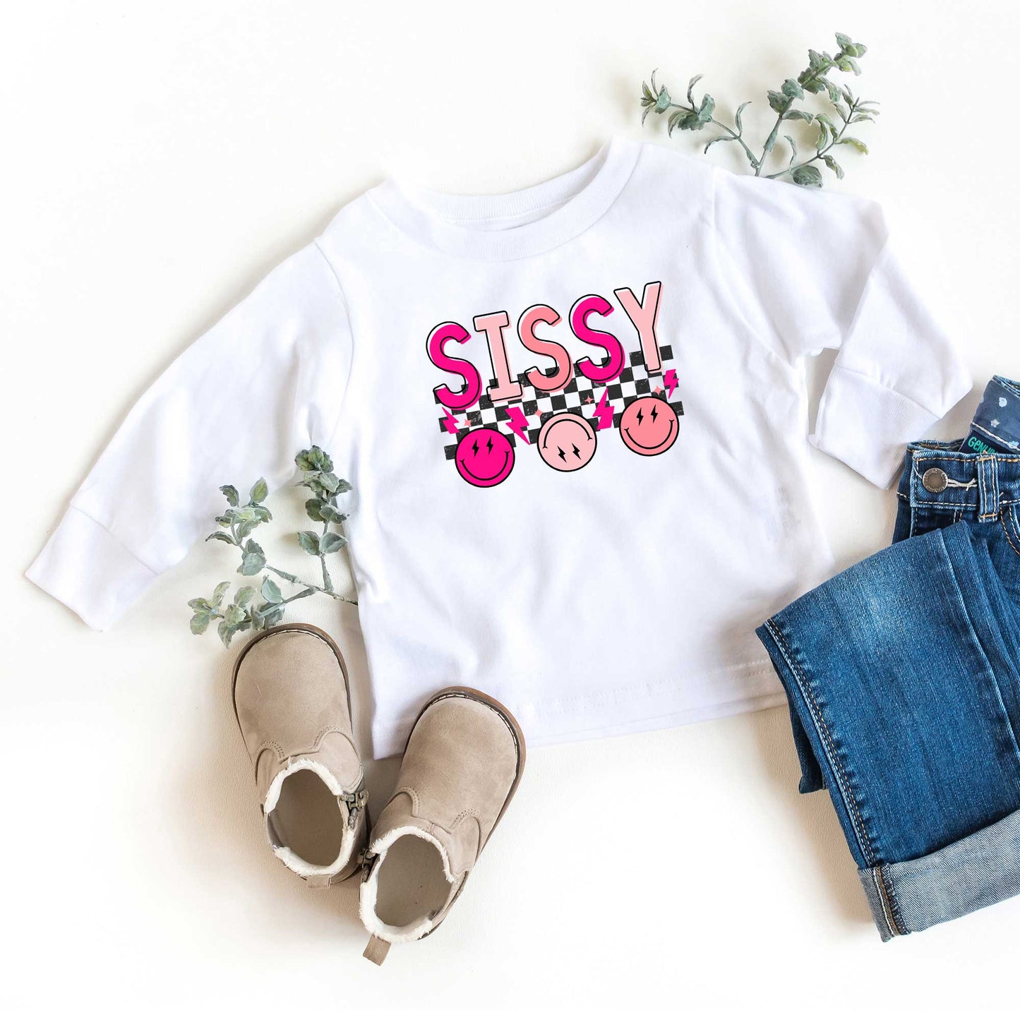 Sissy Checkered | Youth Long Sleeve Tee