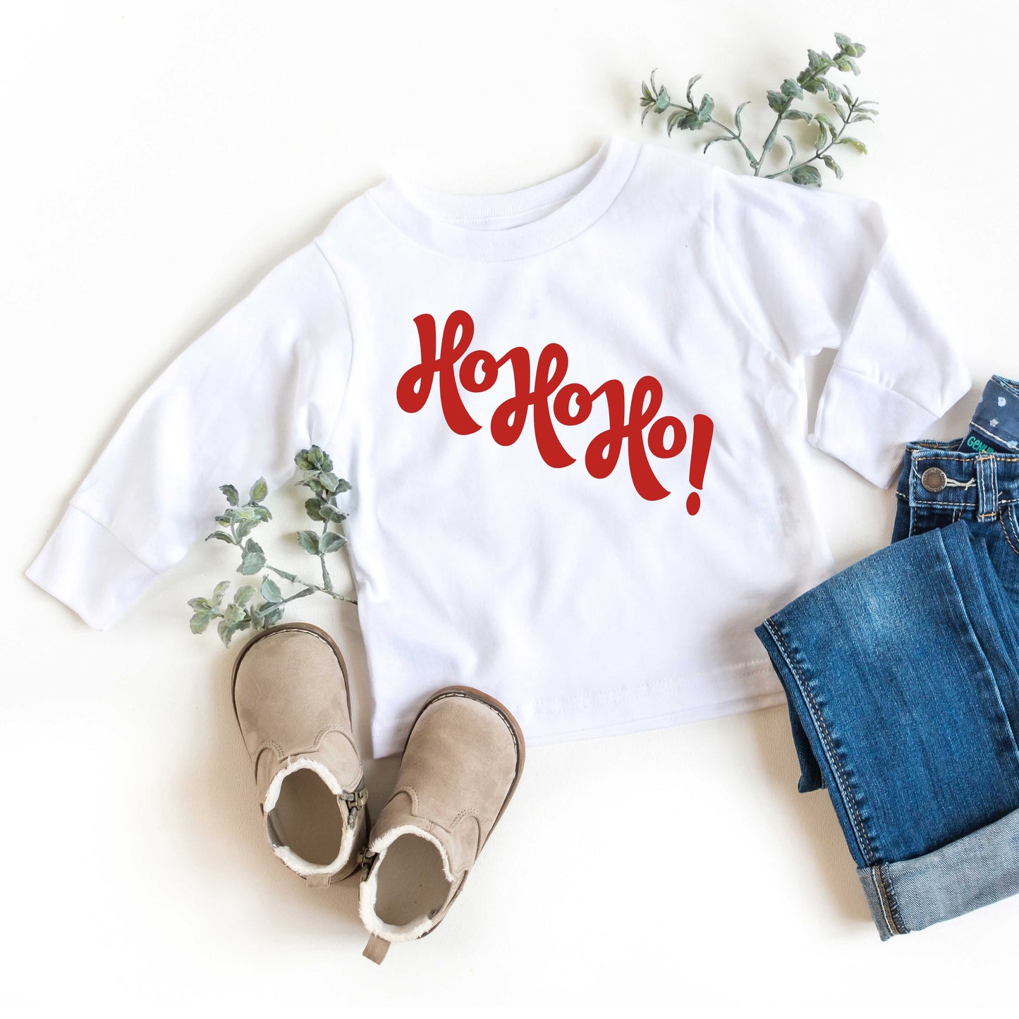 Diagonal Ho Ho Ho | Youth Graphic Long Sleeve Tee