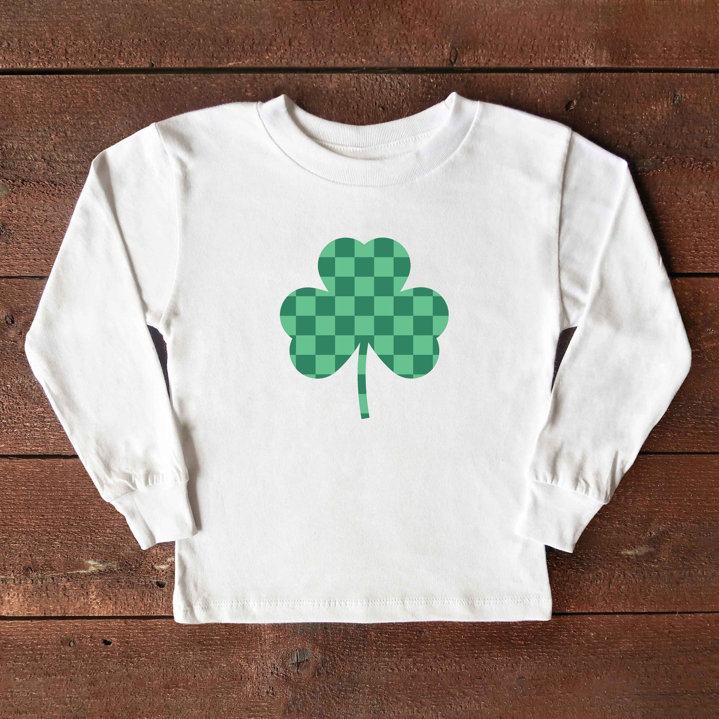 Checker Shamrock | Youth Long Sleeve Tee