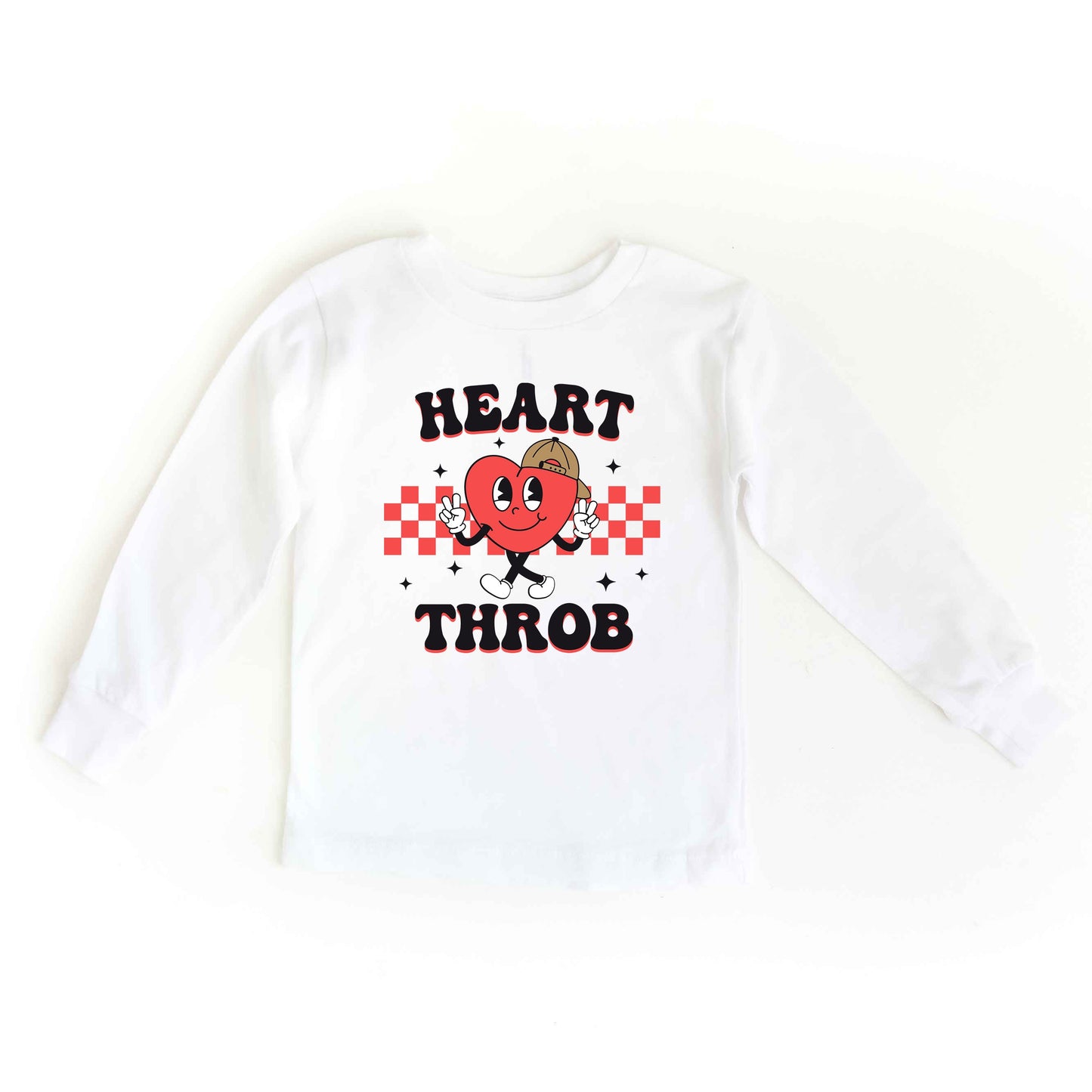 Checkered Heart Throb | Toddler Long Sleeve Tee