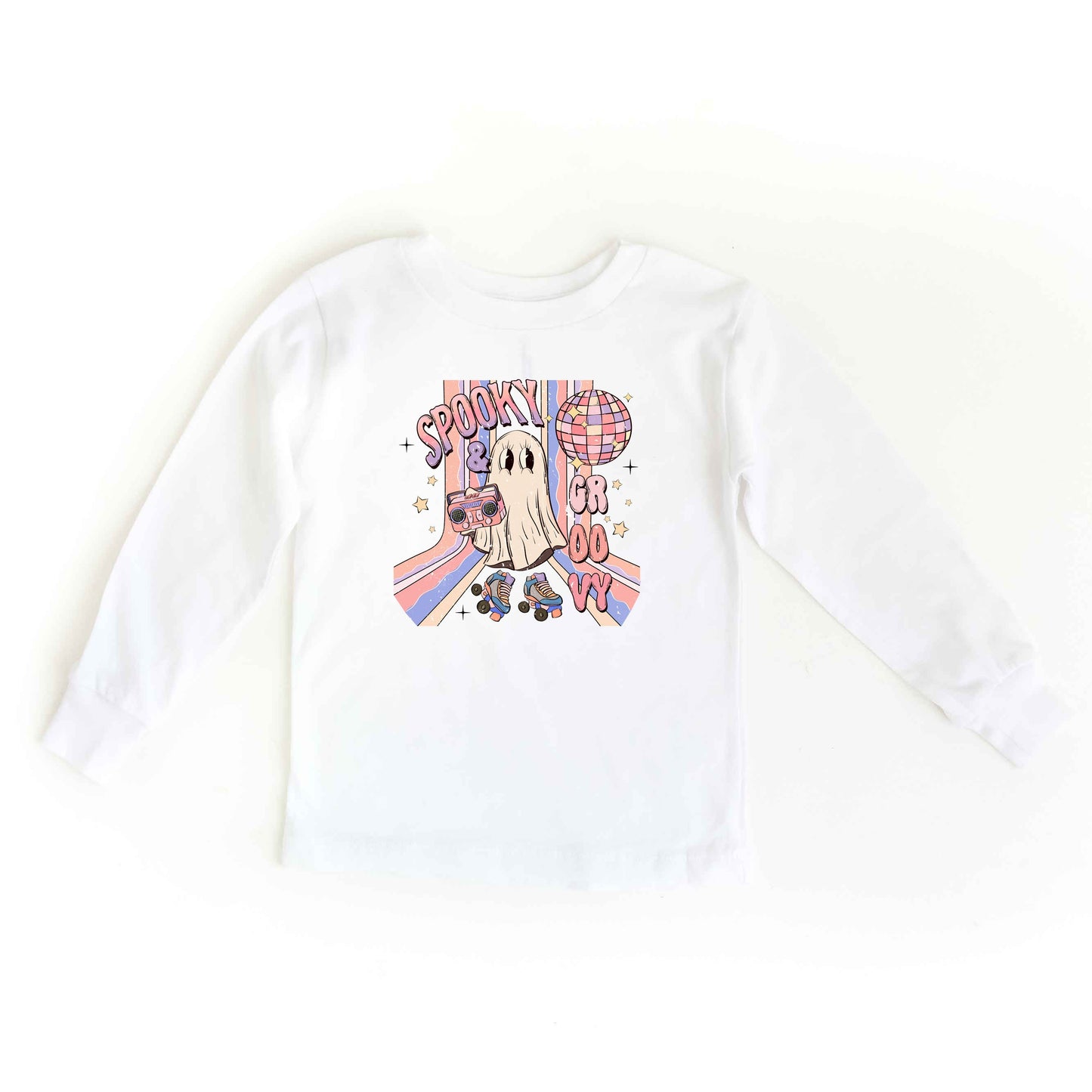 Spooky And Groovy | Youth Graphic Long Sleeve Tee