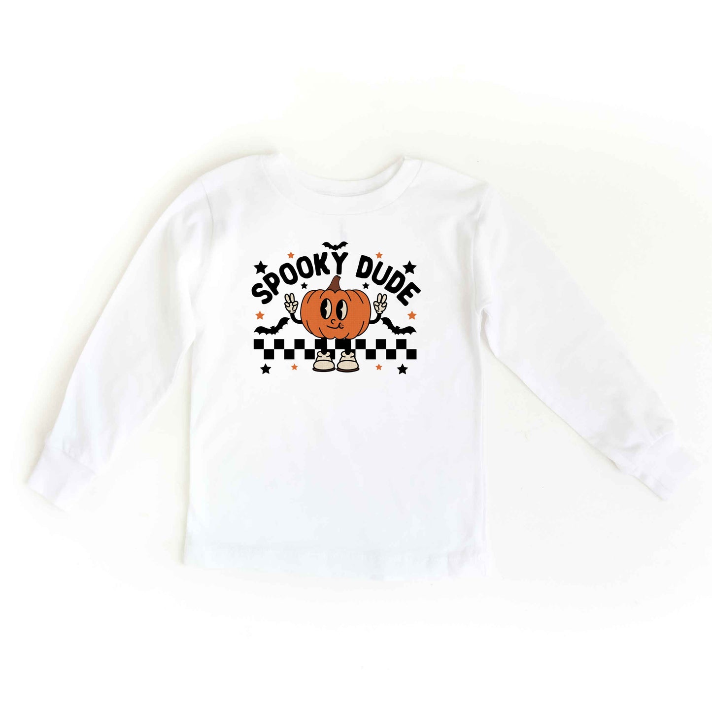 Spooky Dude Pumpkin | Youth Graphic Long Sleeve Tee