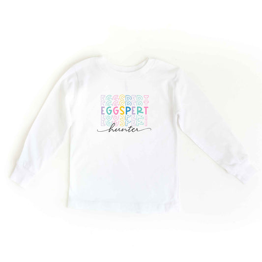 Eggspert Hunter Stacked | Toddler Long Sleeve Tee