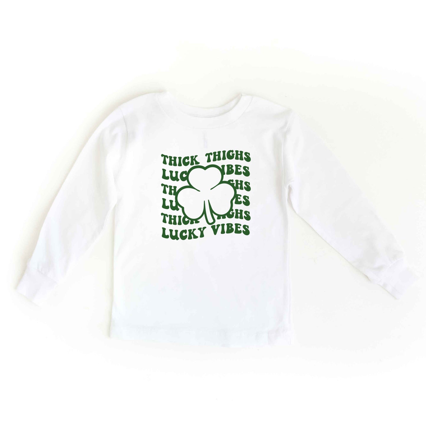 Thick Thighs Lucky Vibes | Youth Long Sleeve Tee