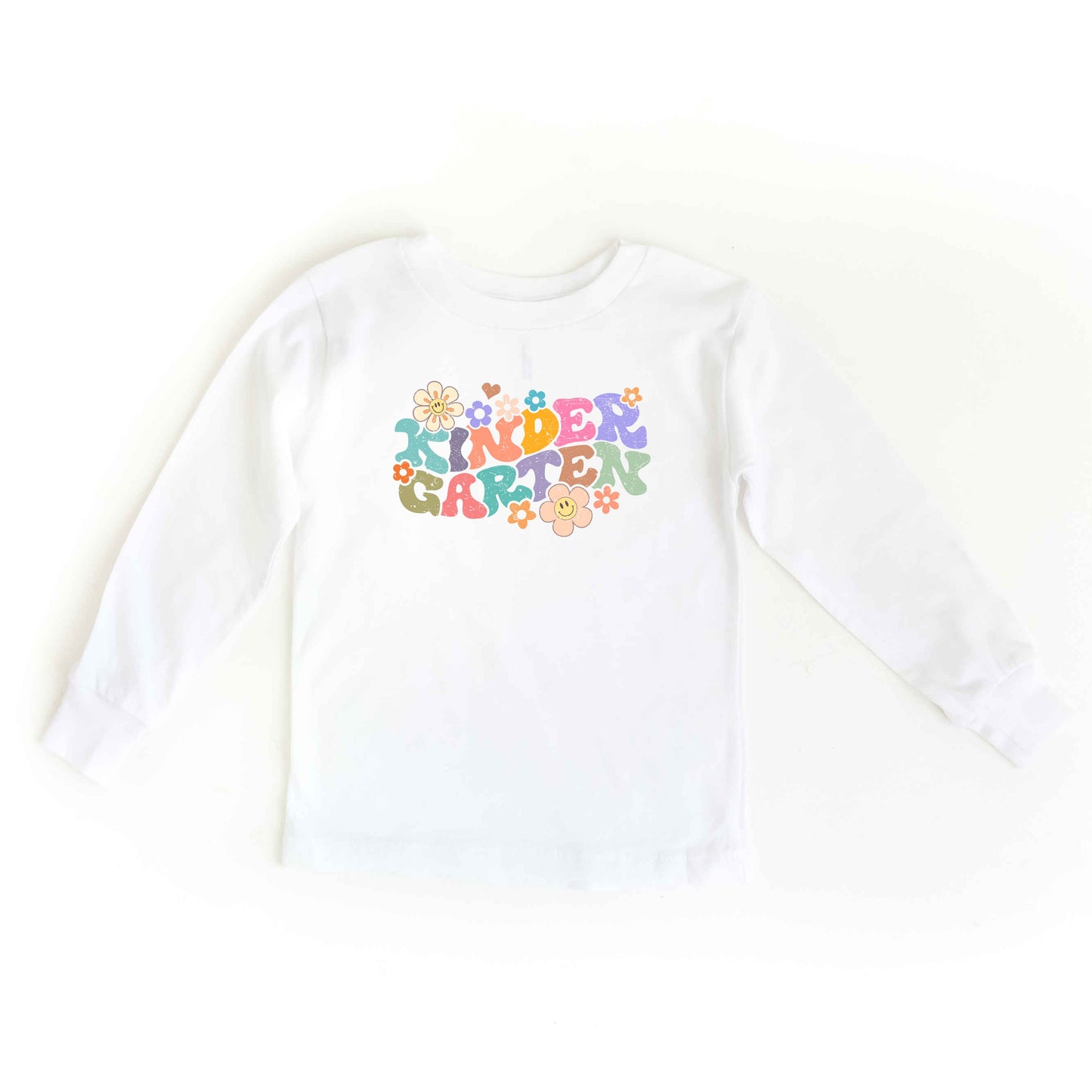 Kindergarten Flowers | Toddler Graphic Long Sleeve Tee
