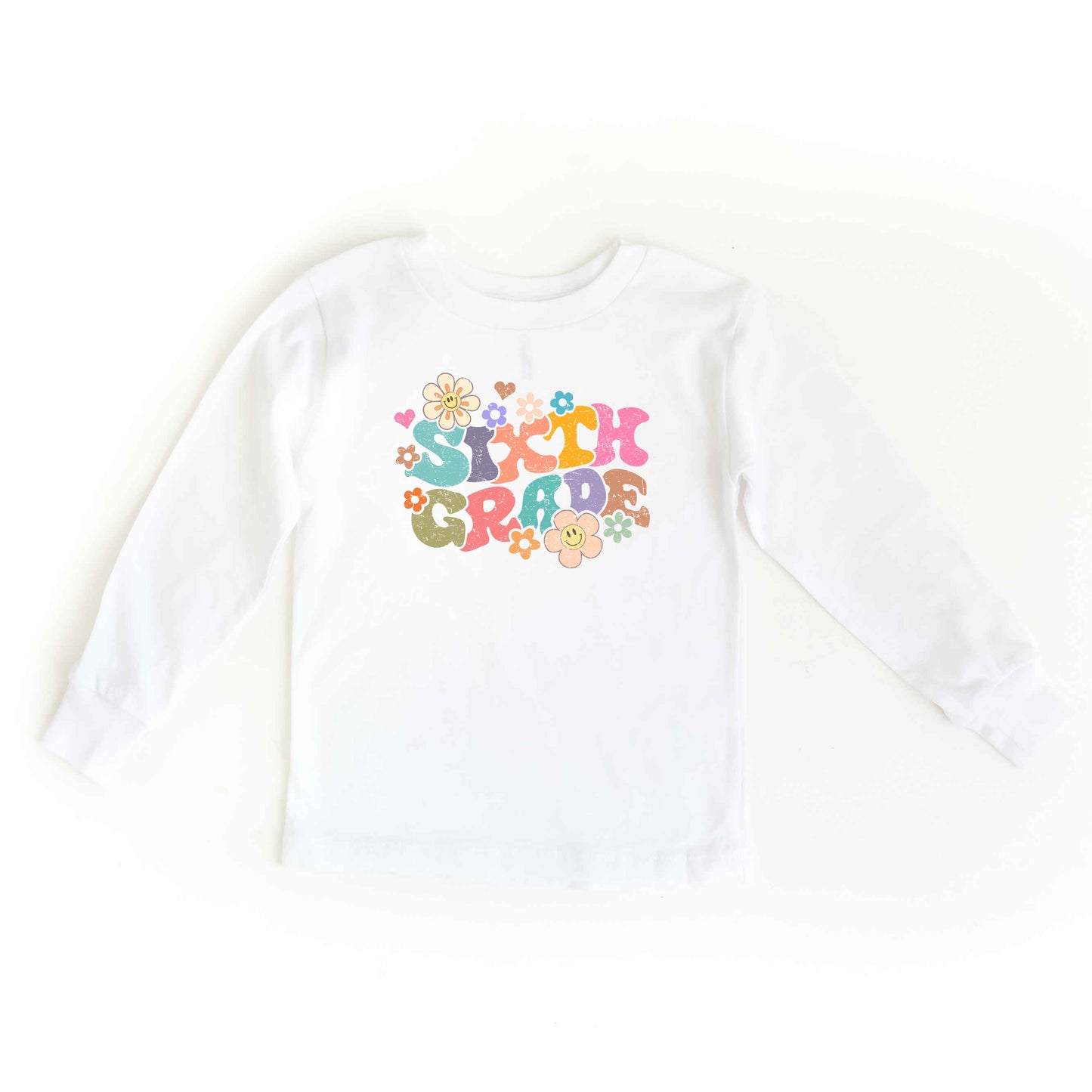 Sixth Grade Flowers | Youth Graphic Long Sleeve Tee